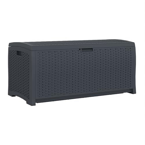 73 Gallon Mocha Brown Resin Deck Box H882490