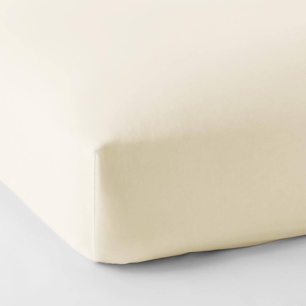 Organic Ivory 300-Thread Count Full Fitted Sheet D982