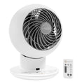 White Remote Controlled Compact Globe Oscillating Circulating Fan Y8201