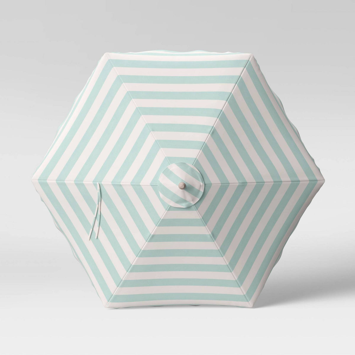 Turquoise Round Scalloped Patio Umbrella P7028