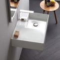 White One Hole Bathroom Sink M90313