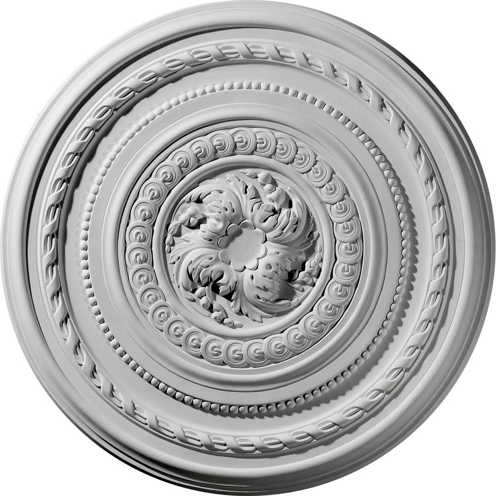 Hand-Painted Silver Ceiling Medallion S327914