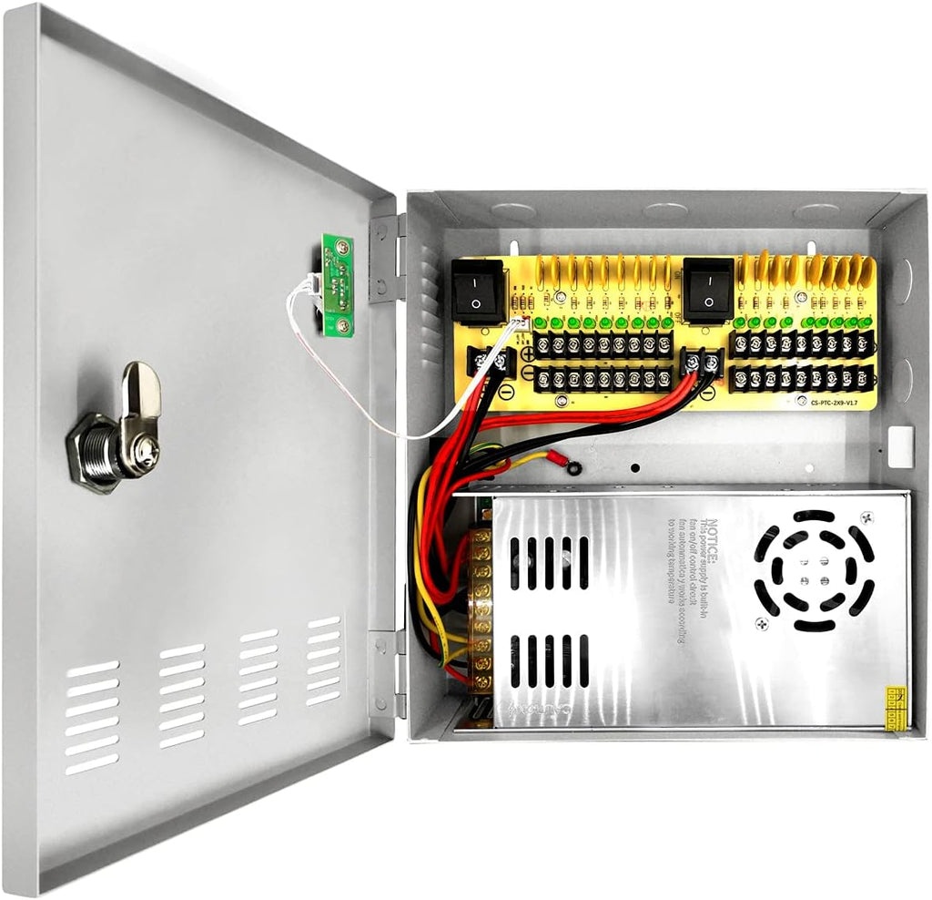 18 Channel CCTV Power Supply Box 12V 20A Pack of 2 J449