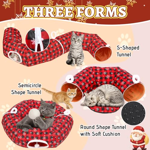 Cat Bed Tunnel with Hanging Ball B8647