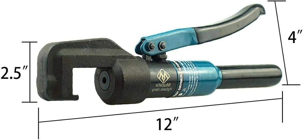 Hydraulic Hand Crimper Tool for 1/8" Stainless Steel Cable Railing Hardware Wire Rope Swaging with Wire Cable Cutter X85205