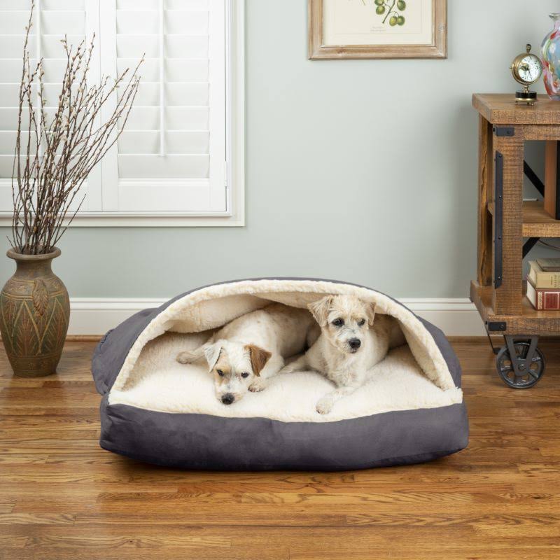 Rectangle Cozy Cave Dog Bed, Small - Heather Gray E3942