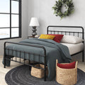 White Queen Metal Platform Bed Frame E795