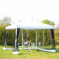10 ft. W x 10 ft. D Metal Pop-Up Canopy Silver F302531