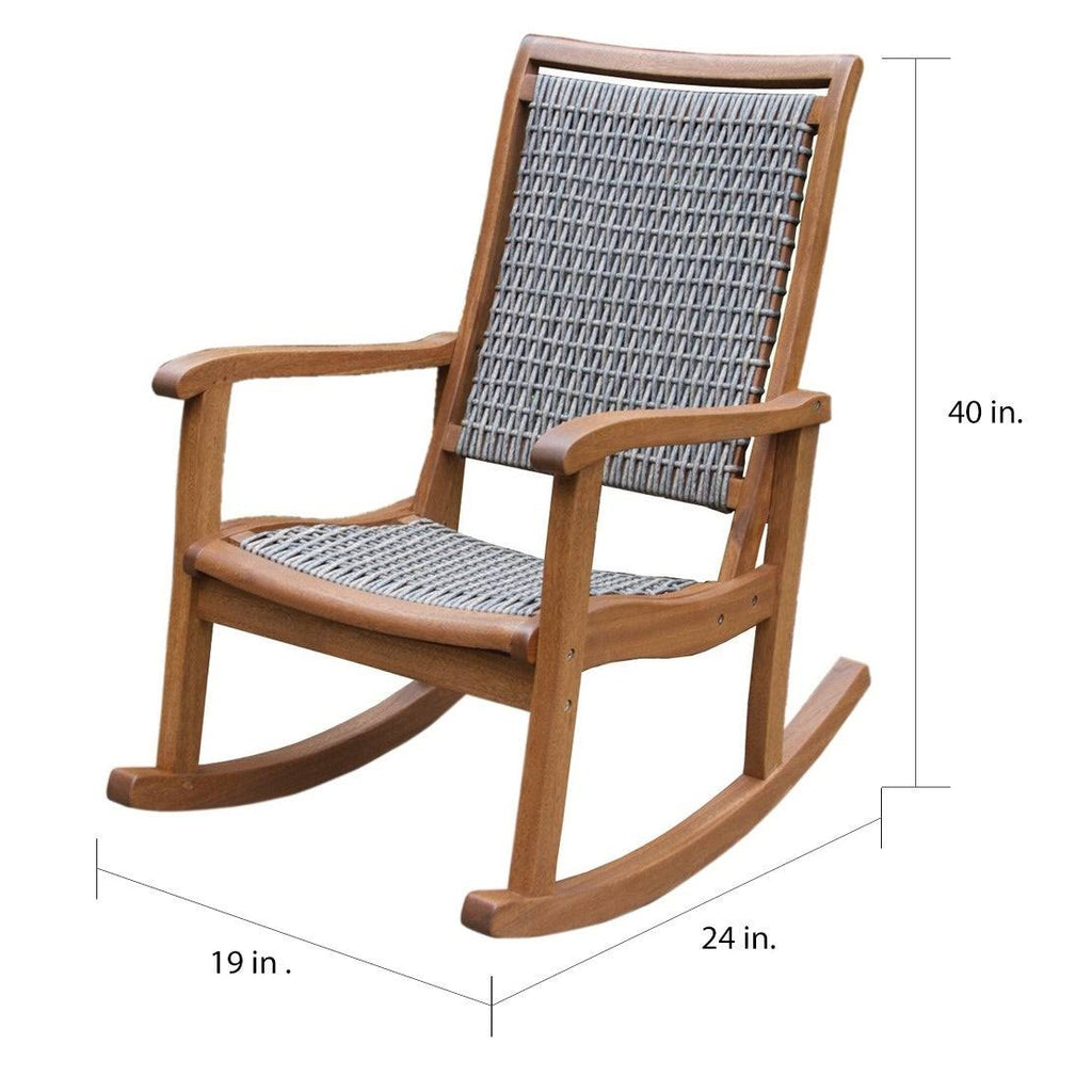 Brown Wicker Rocking Chair E29803