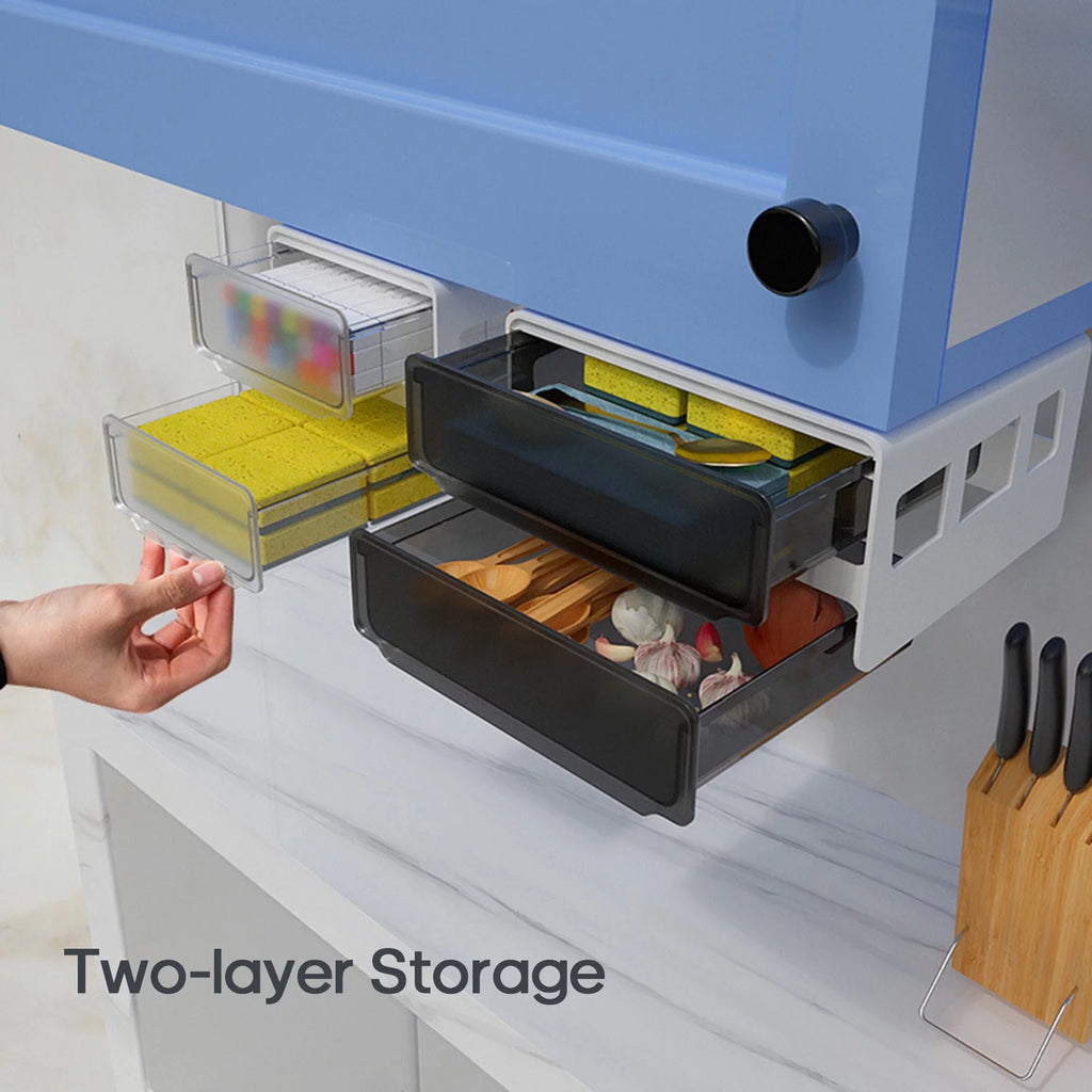 Invisible Under Desk Drawer Stationery Organizer L3664