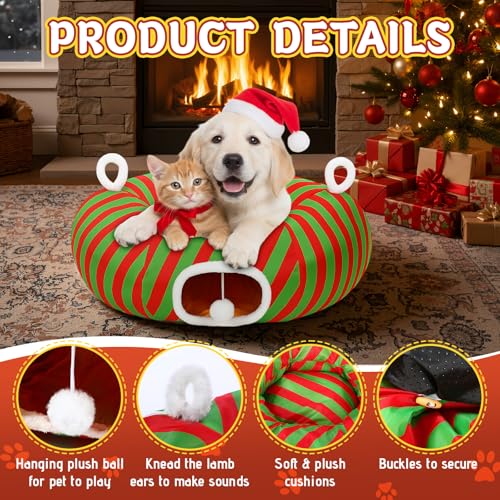 Cat Bed Tunnel with Hanging Ball B8647