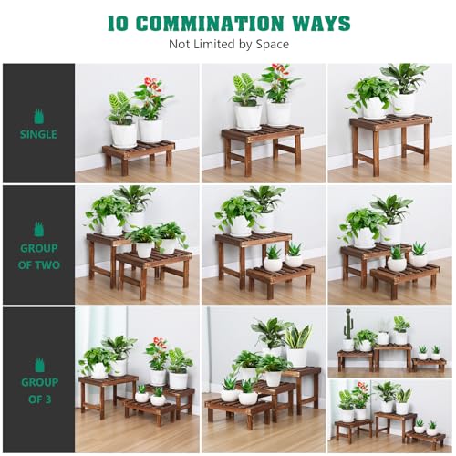 3 Tiered Wood Plant Stand Shelf K87314
