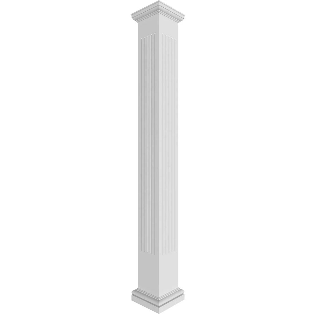 8"W x 8'H Non-Tapered Fluted PVC Column Wrap Kit A4949