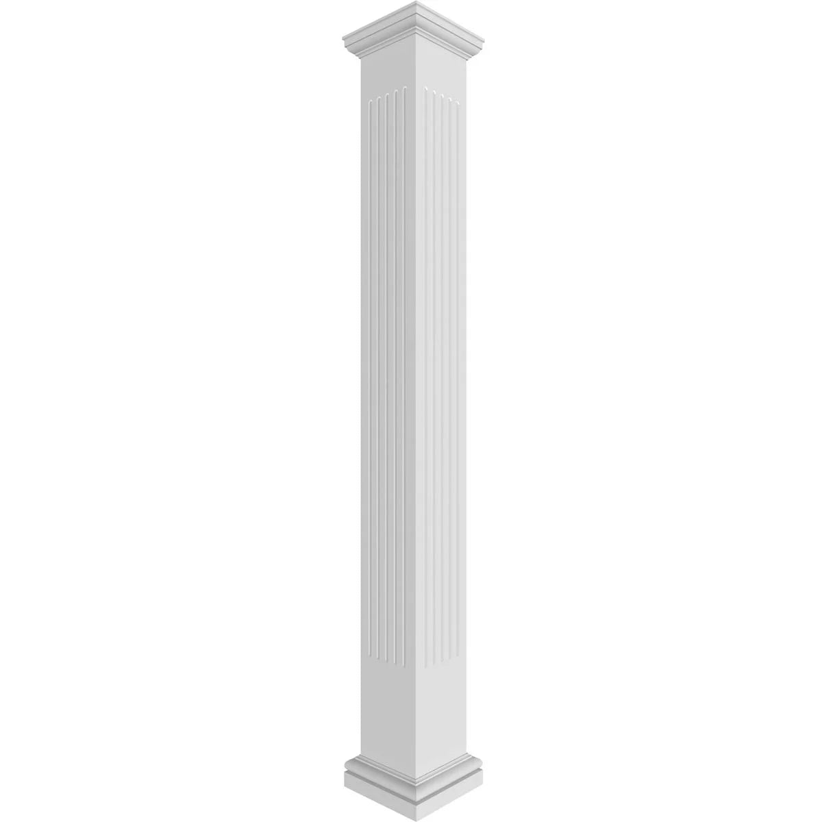 8"W x 8'H Non-Tapered Fluted PVC Column Wrap Kit A4949