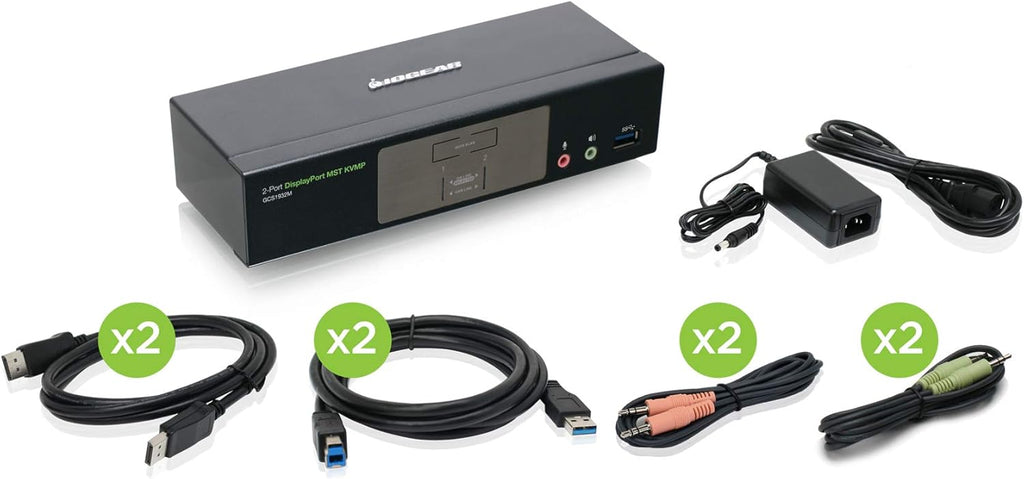 4-Port 4K DisplayPort KVMP Switch with Dual Video Out N2631