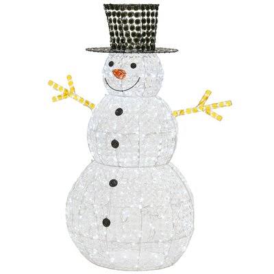 Crystal Bead Snowman Lighted Display Z1604