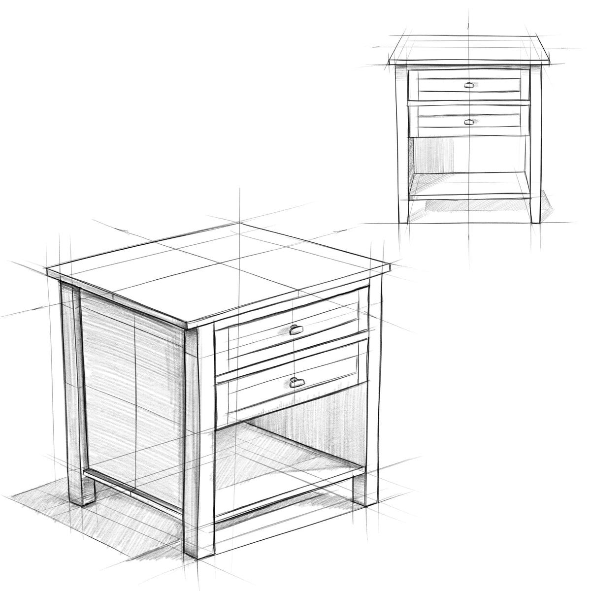 White 24 inch Wide Solid Wood Nightstand E95909