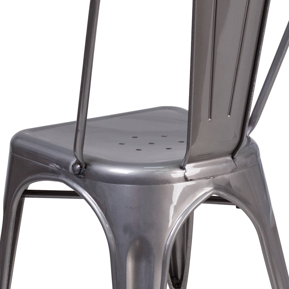 Grey Metal Stackable Indoor Chair O90609