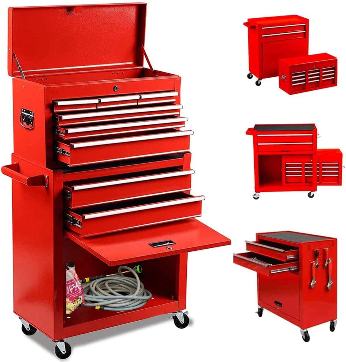 8 Drawer Rolling Tool Chest Cabinet with Lock X28450