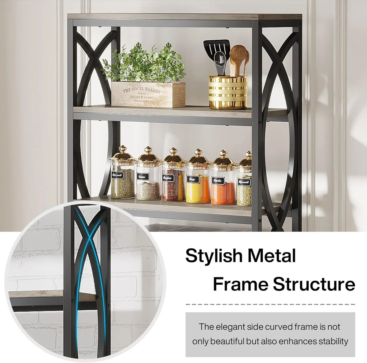 70.8" 6-Tier Metal & Wood Bookshelf M355682