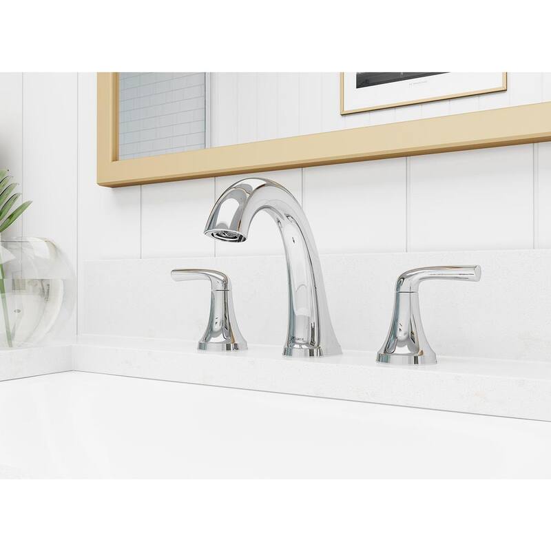 8 in. Widespread Double Handle Bathroom Faucet in Polished Chrome (2-Pack) H2746