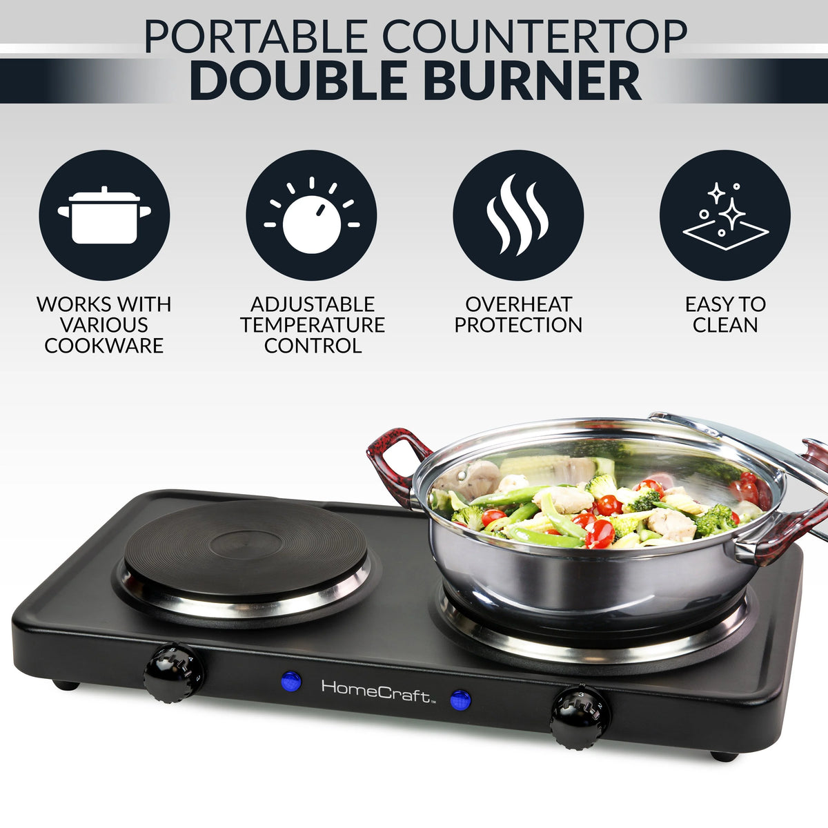 Double Burner Hot Plate P573