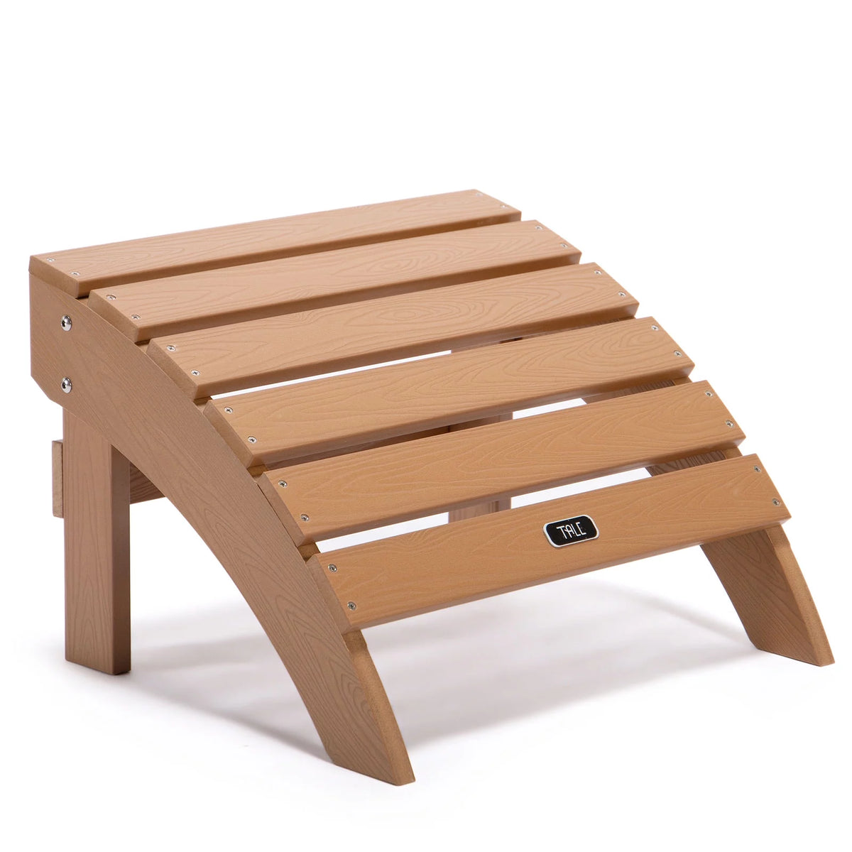 Brown All-Weather Plastic Wood Ottoman Footstool O669