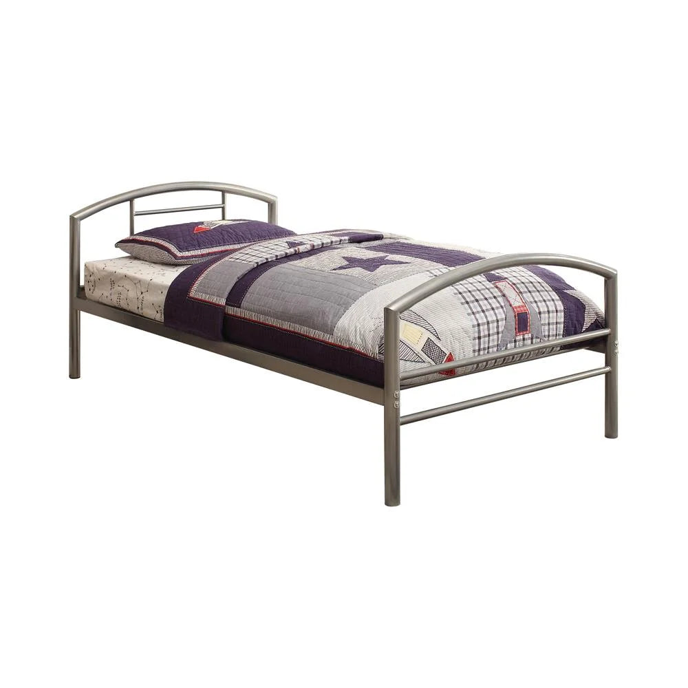 Twin Metal Bed with Arched Headboard T501