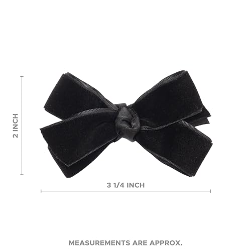 Velvet Hair Bows with a Knot Wrap Center on a Clip, 6 Inch, Red Y73276