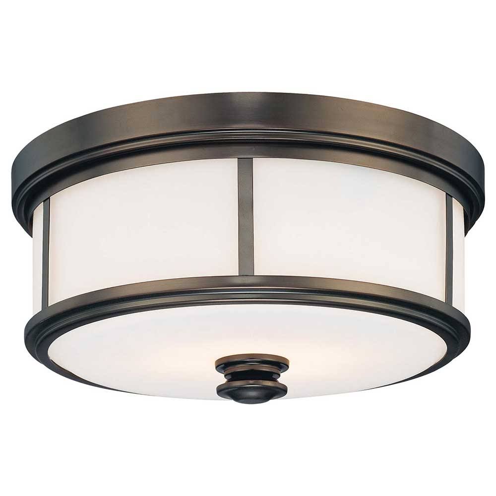 Polished Nickel 2-Light Flush Mount Q6459