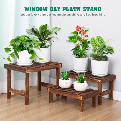 3 Tiered Wood Plant Stand Shelf K87314