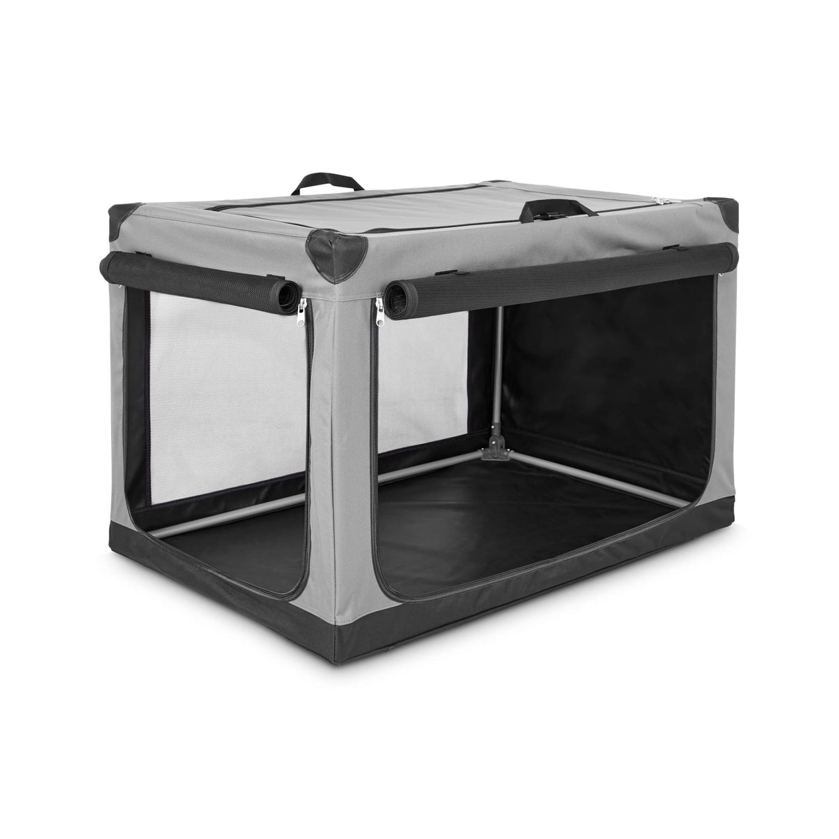 Portable Canvas Dark Grey Dog Crate C882