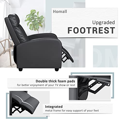 Black PU Leather Recliner Chair H9071