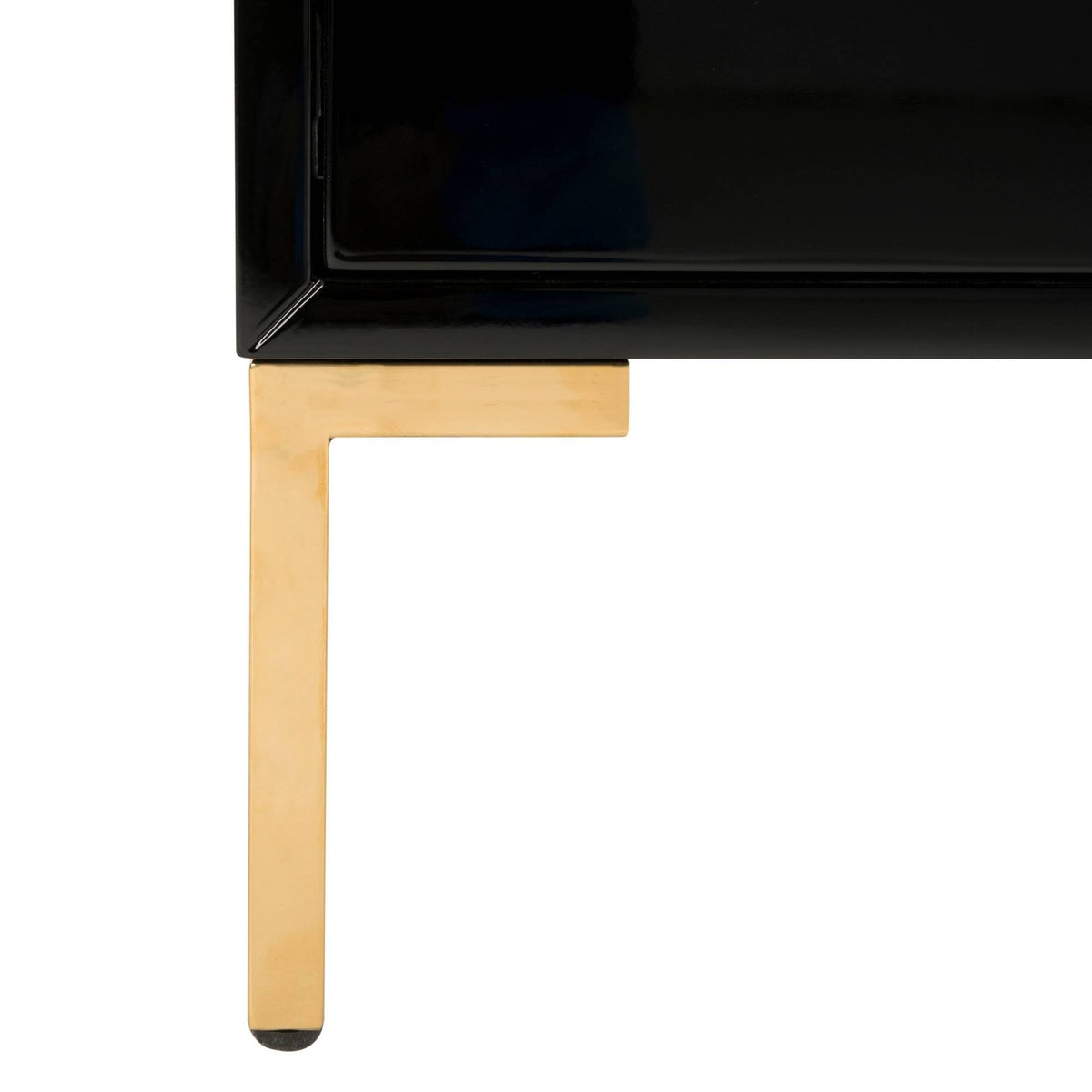Black/Brass 3-Drawer Side Table L8478