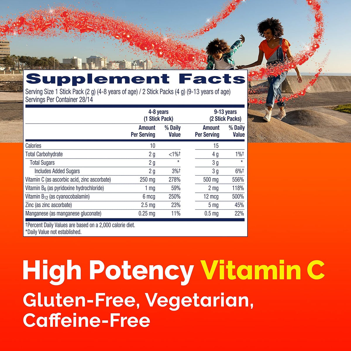 Sparkly Strawberry 28 Stick Packs Vitamin C Supplement K23823