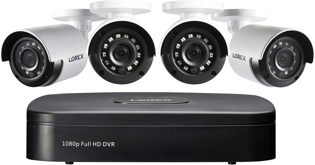 1080p Wired Weatherproof Security System with 4 Bullet Cameras and 1TB DVR F9813