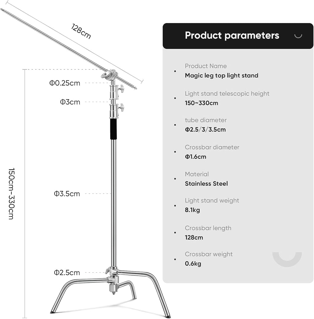Heavy Duty Metal C Stand with Holding Arm and Carry Bag N375899
