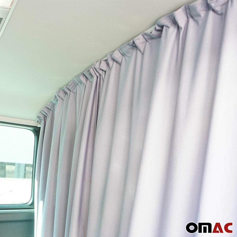 Grey Van Divider Curtains Sunshade Blinds Kit 2 pcs. Curtains 1pcs. Profiles Screws Z98645