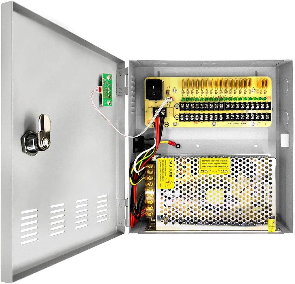 18 Channel CCTV Power Supply Box 12V 20A Pack of 2 J449