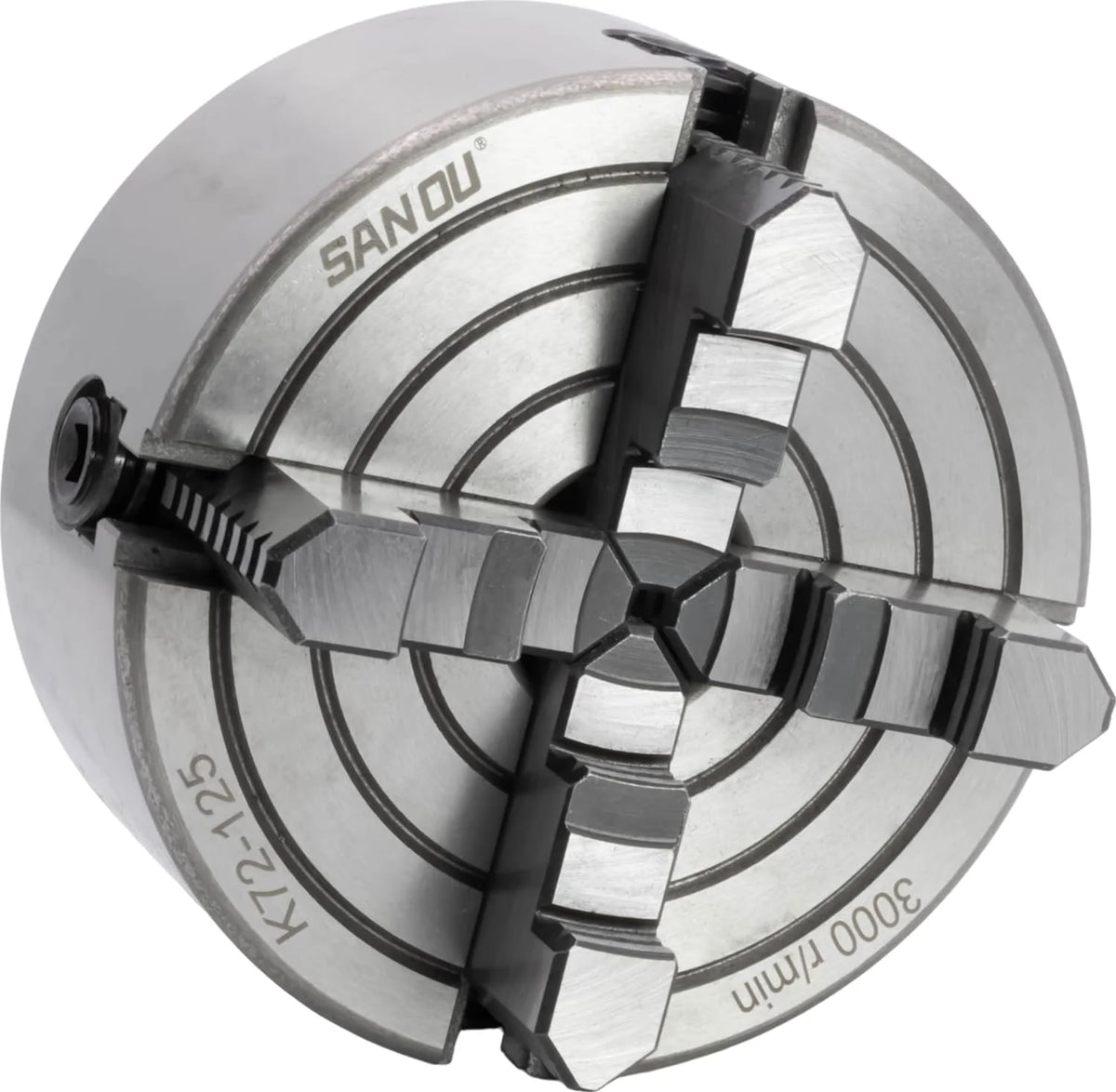 5" 4-Jaw Lathe Chuck, Plain Back, Reversible Jaws R37342