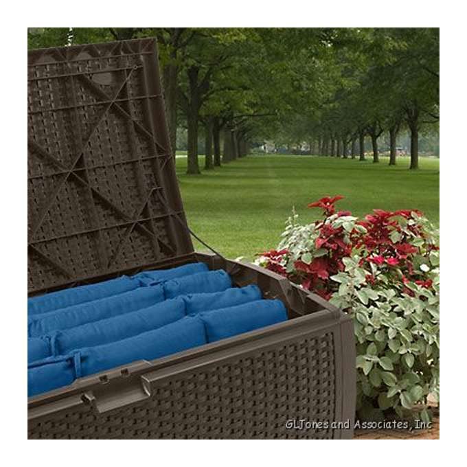 73 Gallon Mocha Brown Resin Deck Box H882490