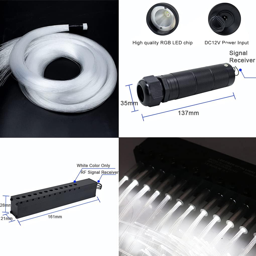 Bluetooth RGBW LED Fiber Optic Star Ceiling Light Kit M452