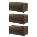 73 Gallon Mocha Brown Resin Deck Box H882490