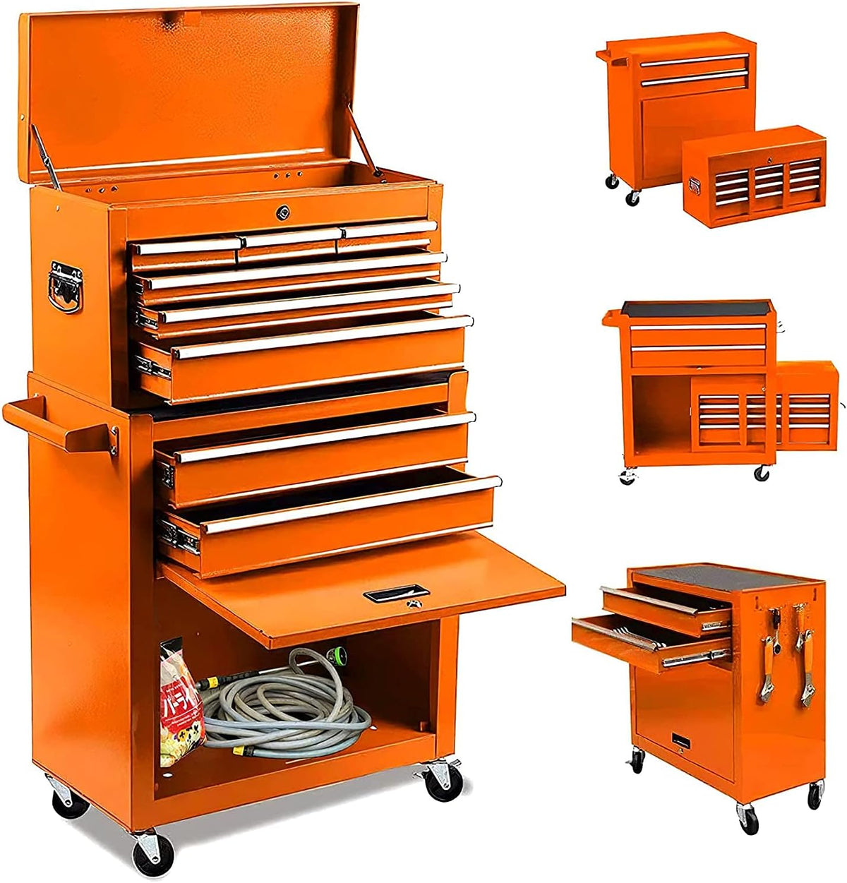 8 Drawer Rolling Tool Chest Cabinet with Lock X28450