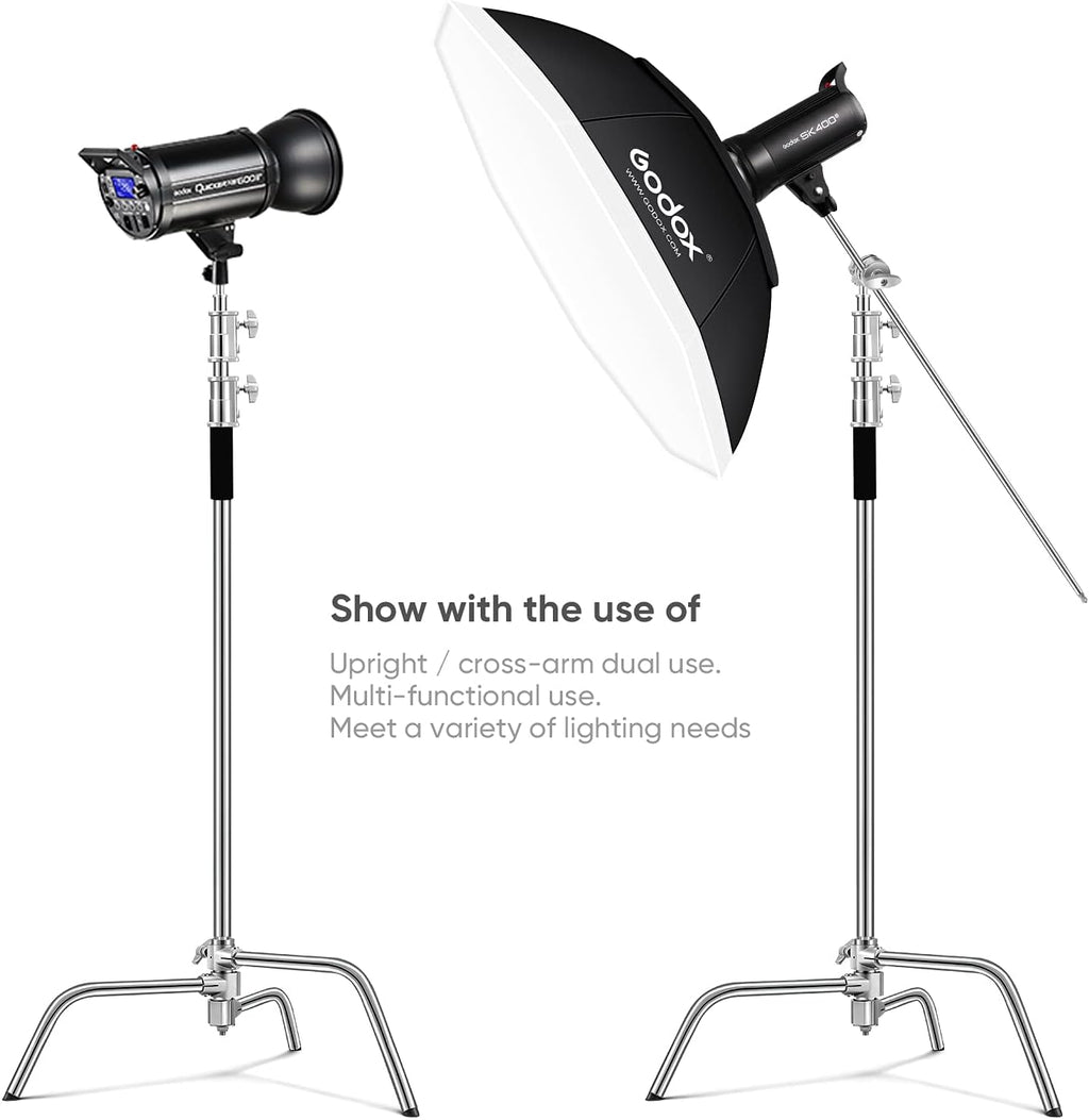 Heavy Duty Metal C Stand with Holding Arm and Carry Bag N375899