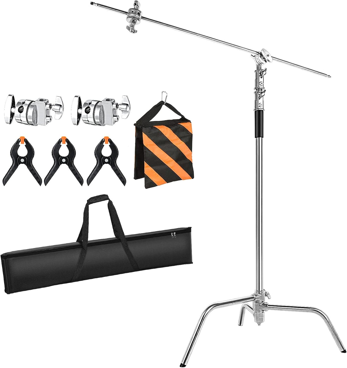 Heavy Duty Metal C Stand with Holding Arm and Carry Bag N375899