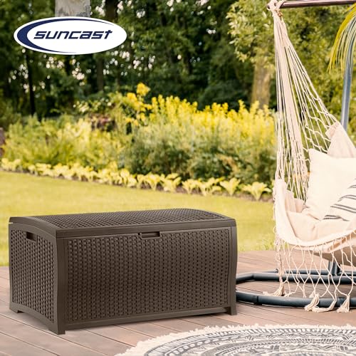 73 Gallon Mocha Brown Resin Deck Box H882490