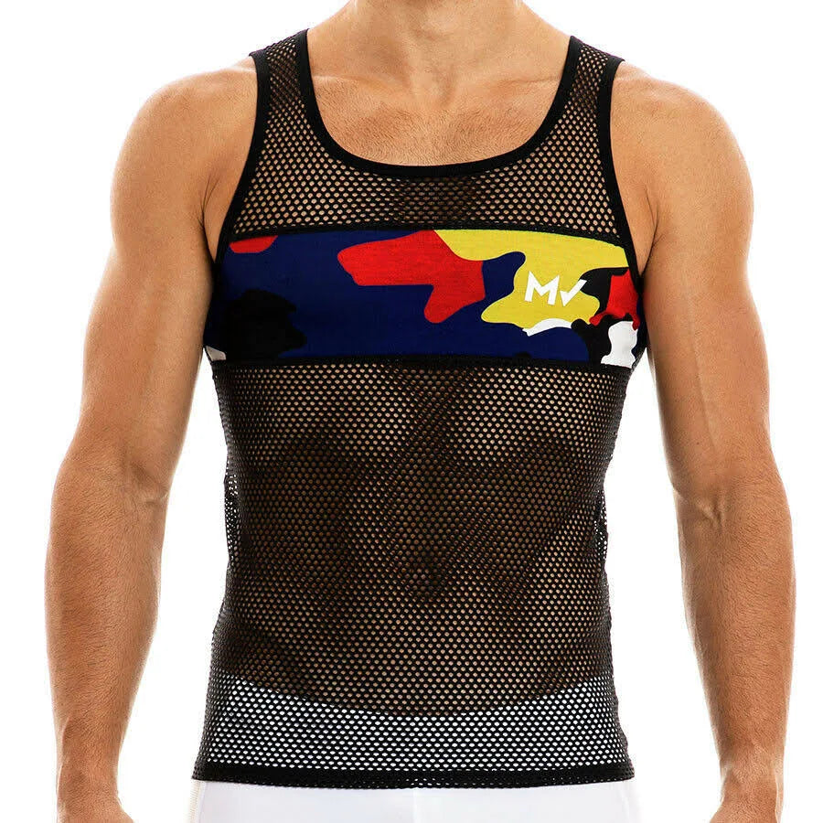 Camouflage Mesh Tank Top S23140