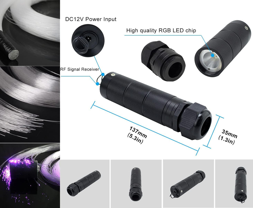 Bluetooth RGBW LED Fiber Optic Star Ceiling Light Kit M452