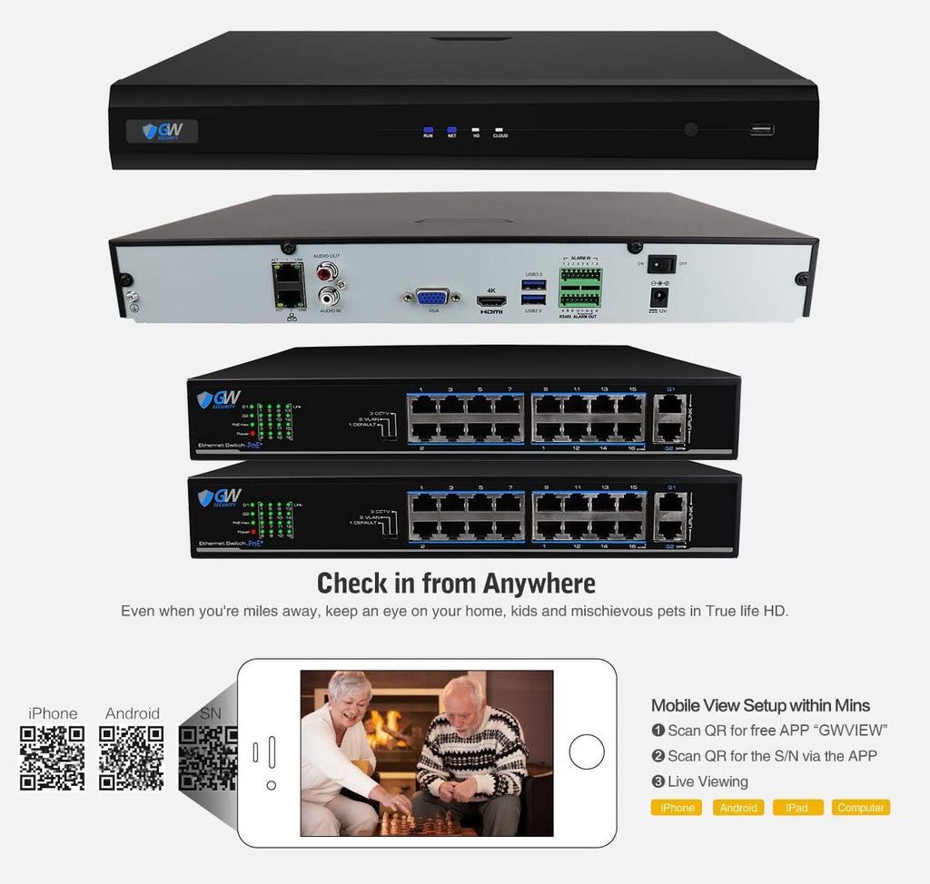 32 Channel 4K NVR 5MP Security Camera System with 32 Dome IP PoE Cameras A243993